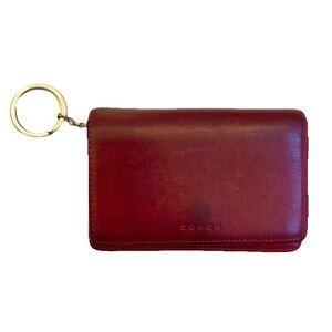 Vintage Y2K COACH Ox Blood Leather Bedford Multi-Function Purse Wallet 6994